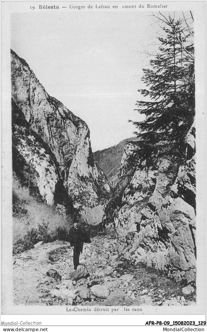 AFRP8-09-0717 - BELESTA - Gorges De Lafrau En Amont Du Romelier - Le Chemin Détruit Par Les Eaux - Pamiers