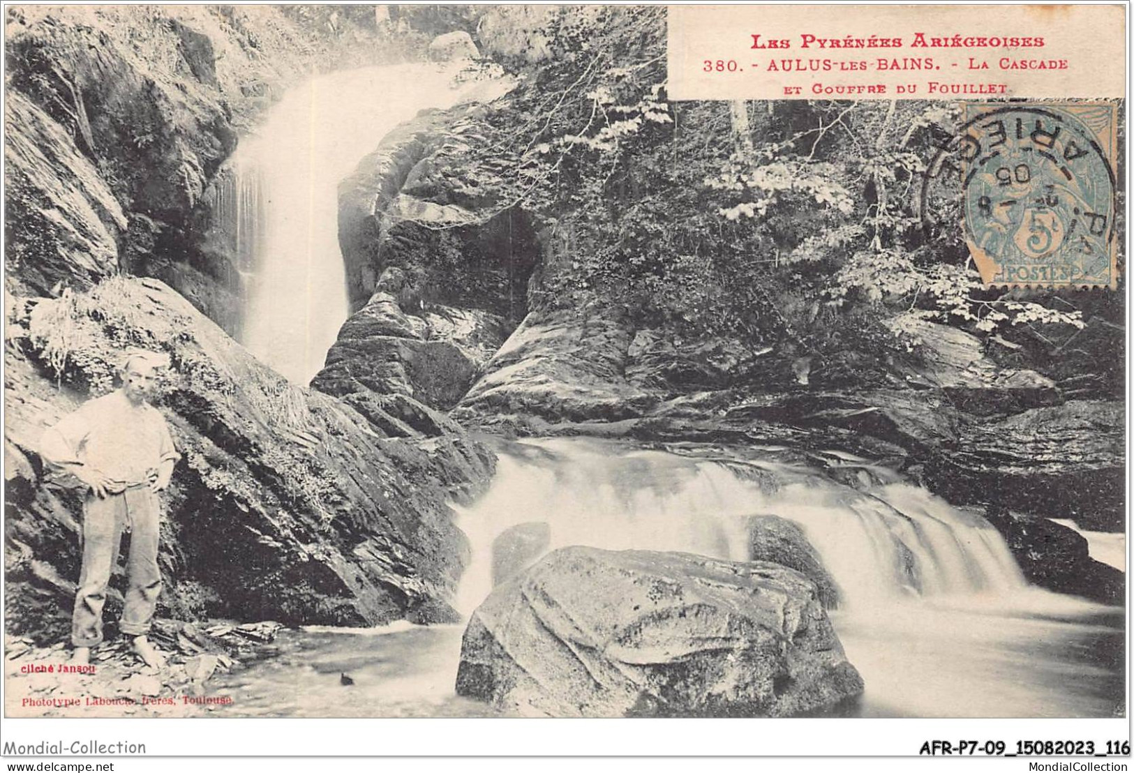 AFRP7-09-0601 - AULUS-LES-BAINS - La Cascade Et Gouffre Du Fouillet - Saint Girons