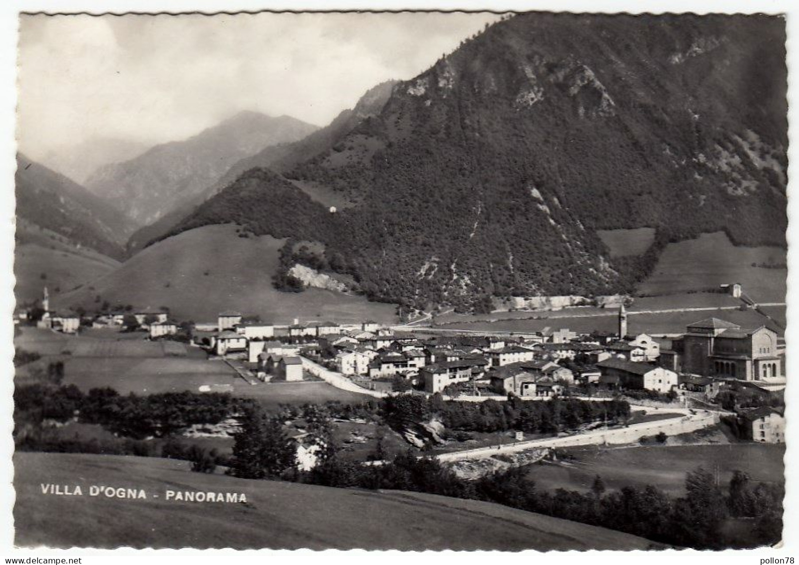 VILLA D'OGNA - PANORAMA - VALLE SERIANA - BERGAMO - 1955 - Bergamo