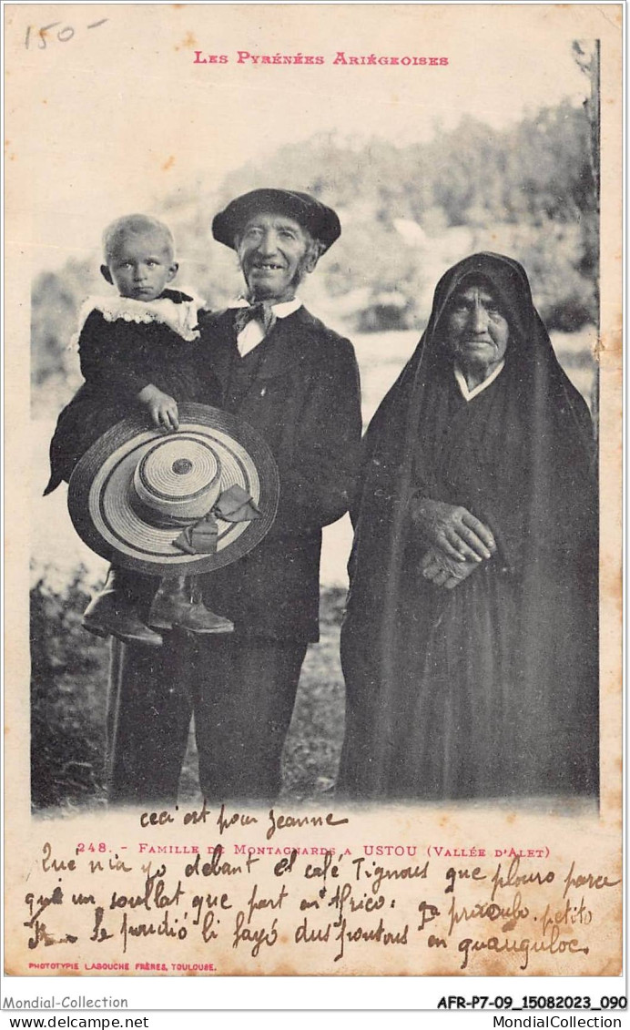 AFRP7-09-0588 - Famille De Montagnards à - USTOU - Vallée D'alet - Saint Girons