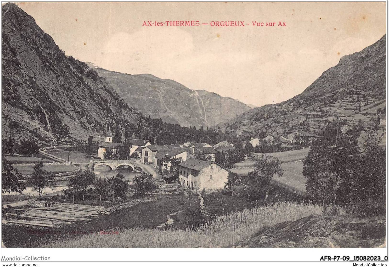 AFRP7-09-0543 - AX-LES-THERMES - ORGUEUX - Vue Sur Ax - Ax Les Thermes