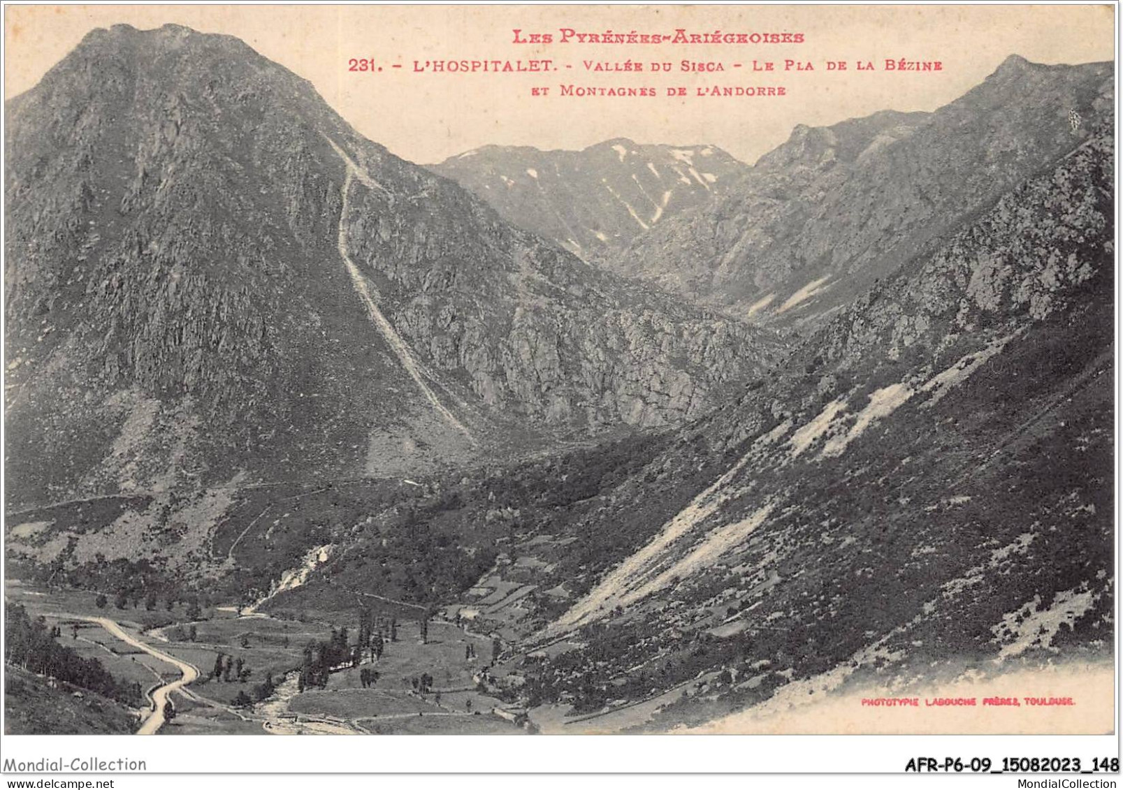 AFRP6-09-0521 - L'HOSPITALET - Vallée Du Sisca - Le Pla De La Bézine Et Montagnes De L'andorre - Ax Les Thermes