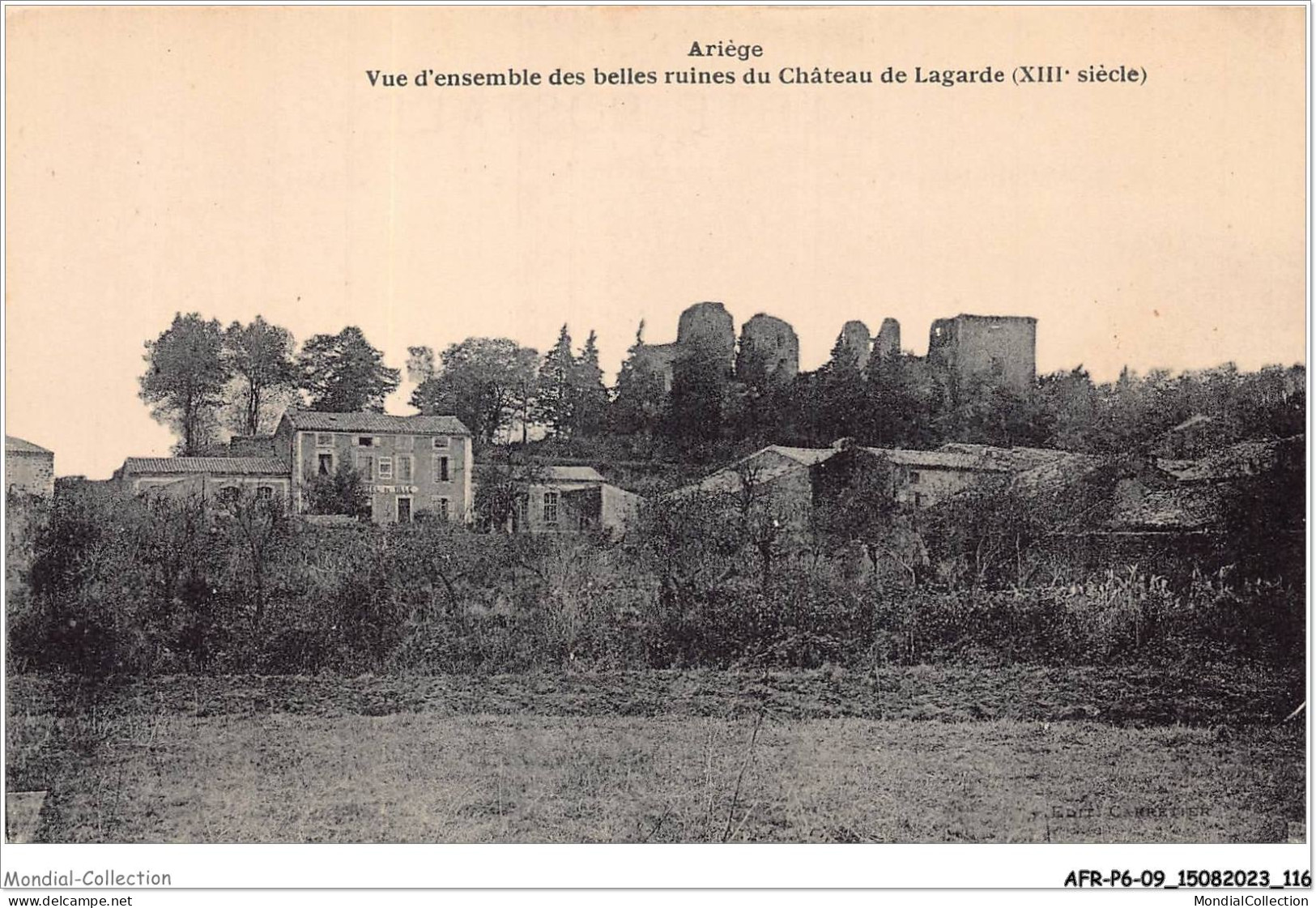 AFRP6-09-0505 - Ariège - Vue D'ensemble Des Belles Ruines Du Château De - LAGARDE - Sonstige & Ohne Zuordnung