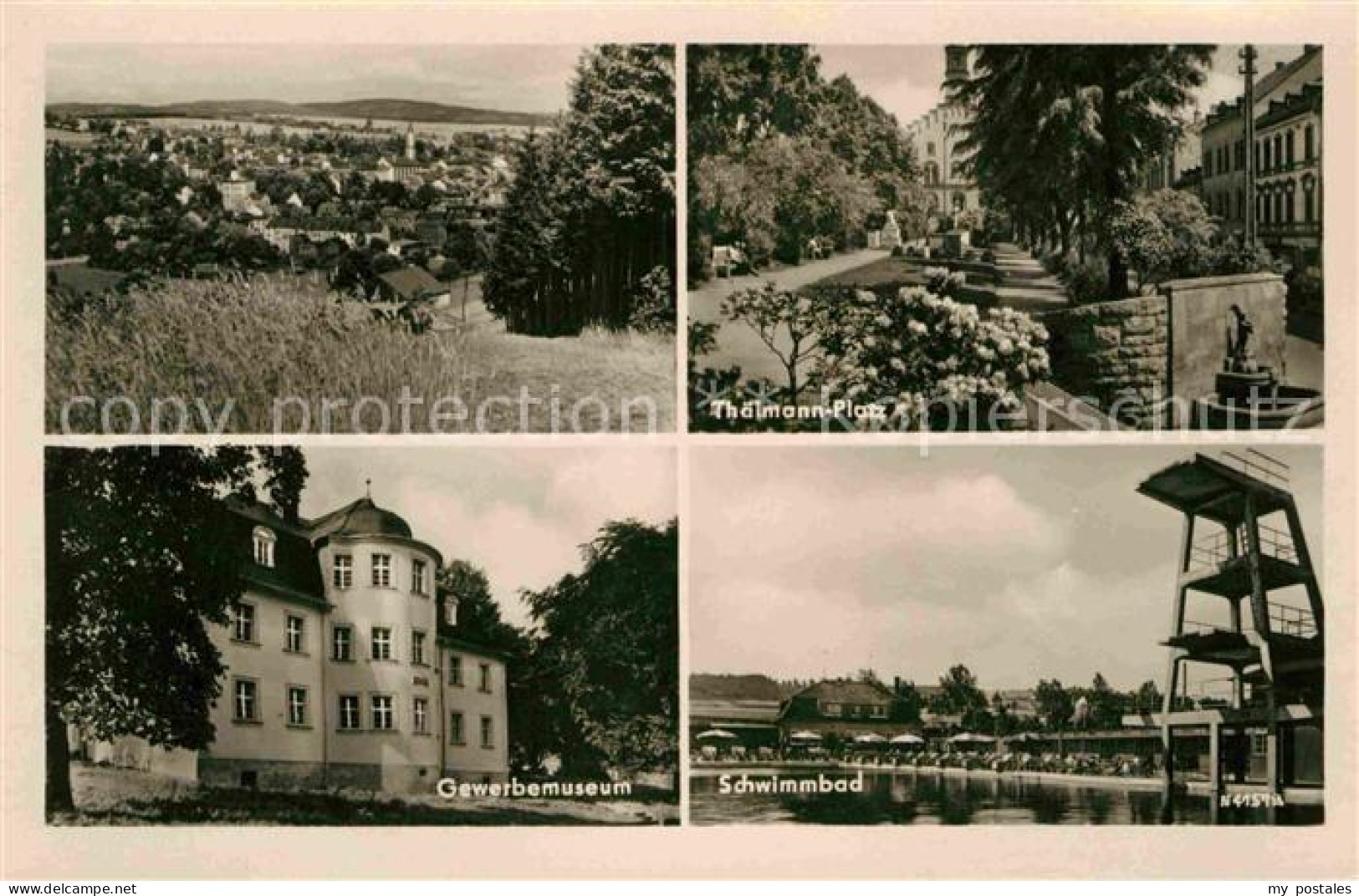 72634202 Markneukirchen Thaelmann Platz Gewerbemuseum Schwimmbad  Markneukirchen - Markneukirchen