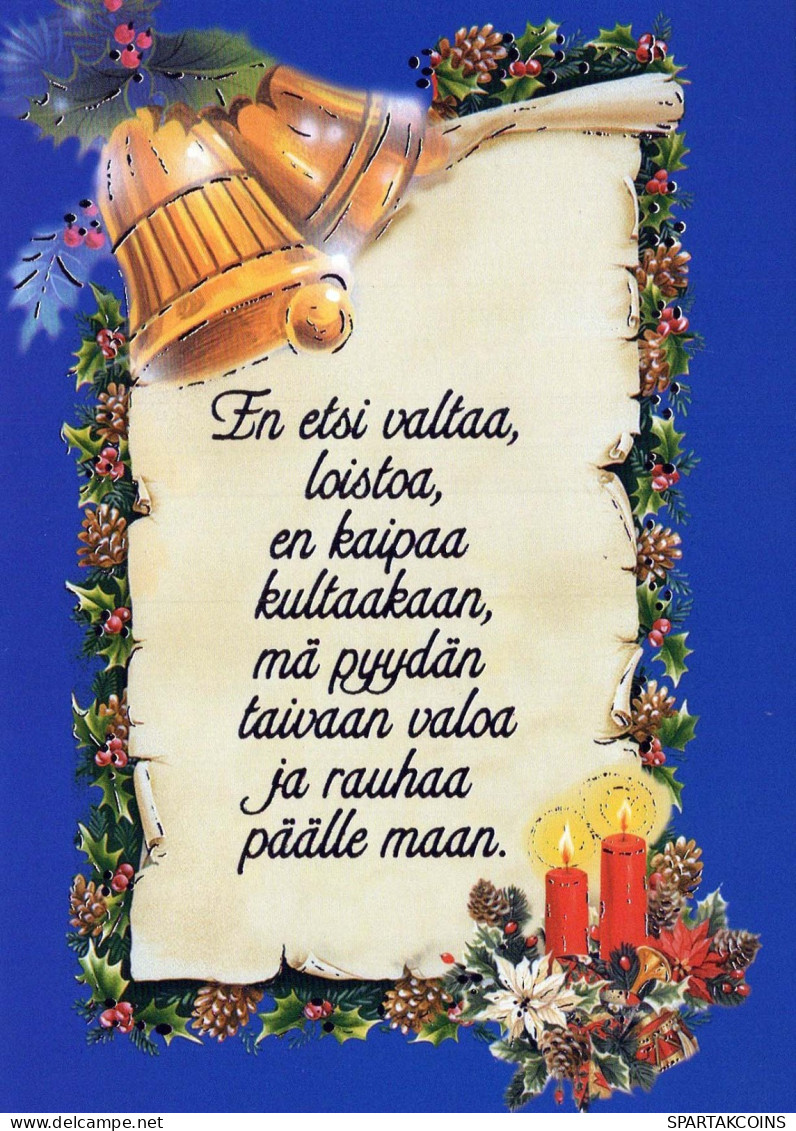 Feliz Año Navidad CAMPANA Vintage Tarjeta Postal CPSM #PAV153.A - Nouvel An