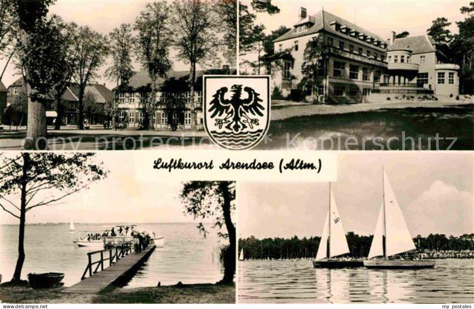 72634178 Arendsee Altmark Bootsteg Segelboote Park Arendsee - Sonstige & Ohne Zuordnung