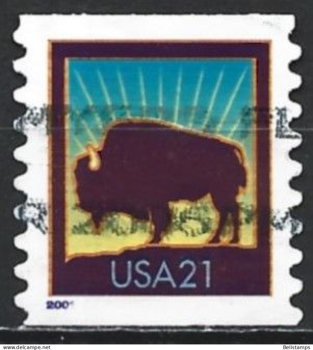 United States 2001. Scott #3475 (U) American Buffalo - Oblitérés