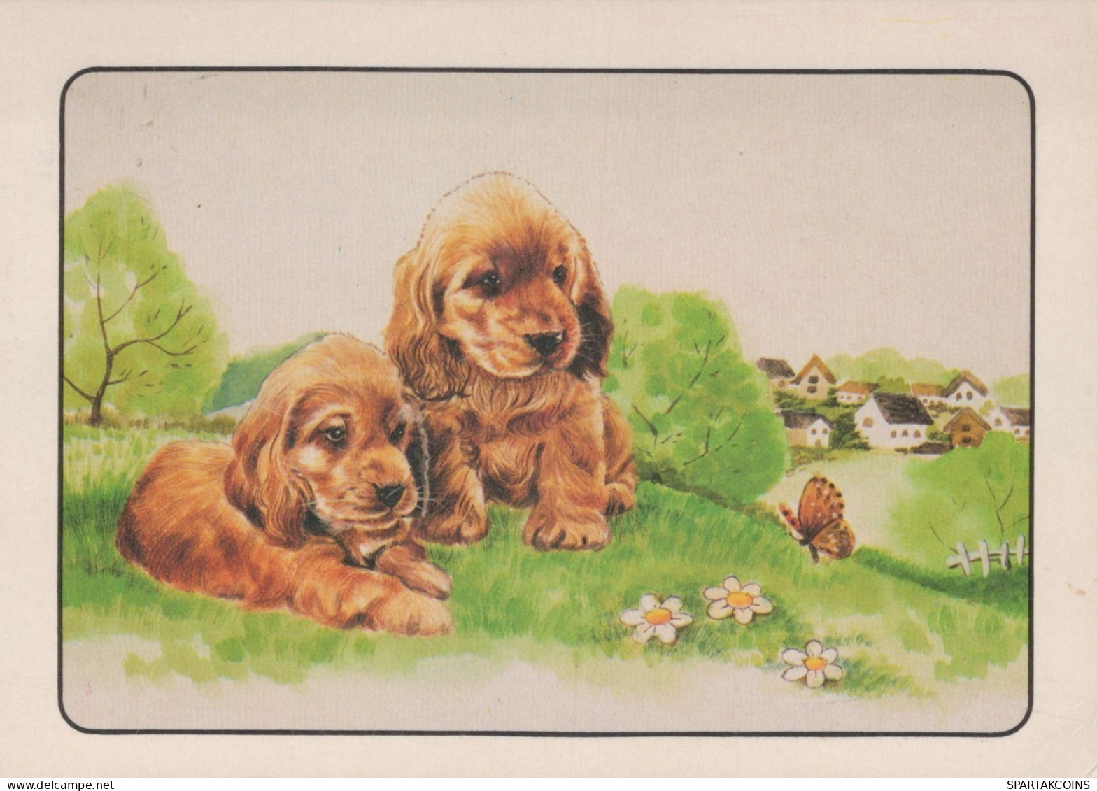 PERRO Animales Vintage Tarjeta Postal CPSM #PAN668.A - Hunde
