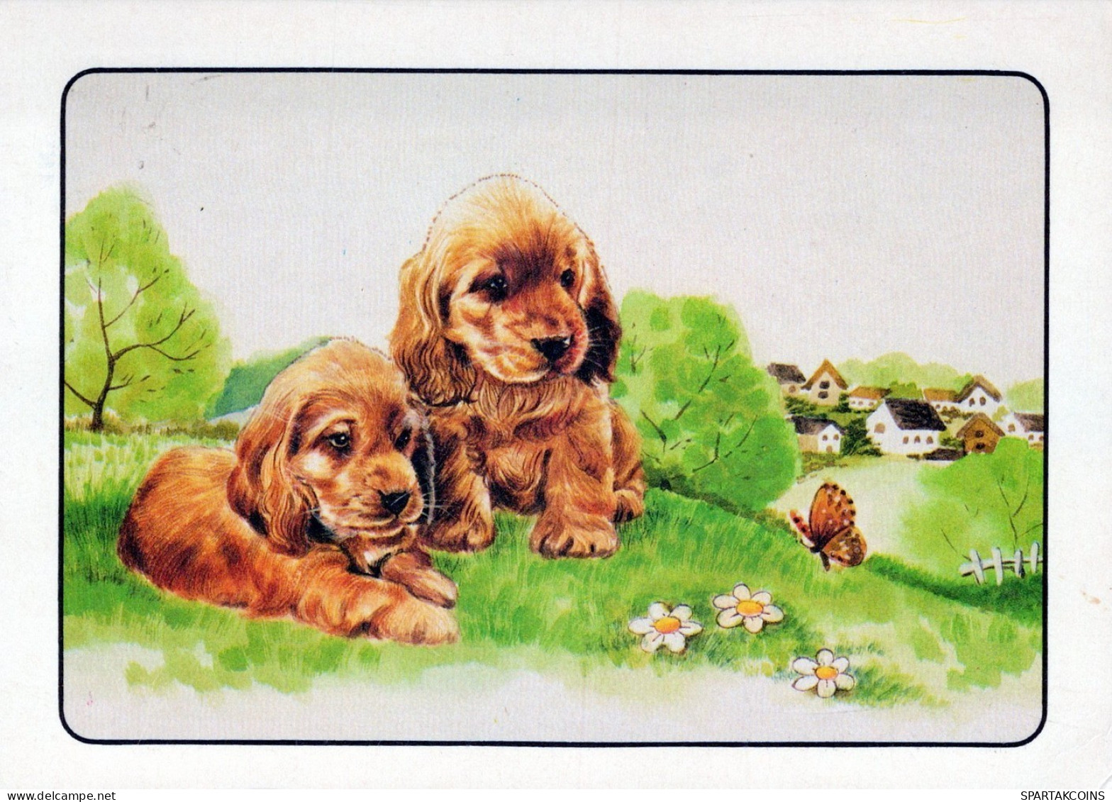 PERRO Animales Vintage Tarjeta Postal CPSM #PAN668.A - Hunde