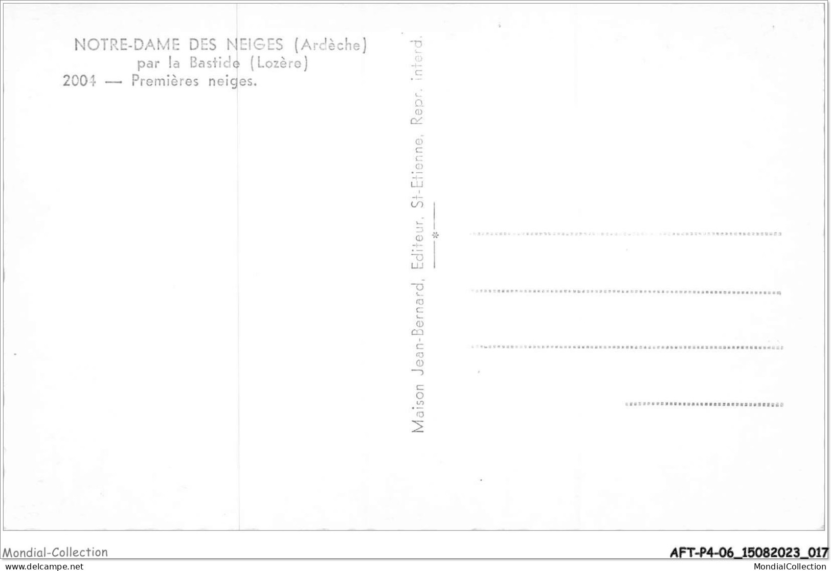 AFTP4-07-0330 - Notre-dame Des Neiges - Premieres Neiges - Sonstige & Ohne Zuordnung