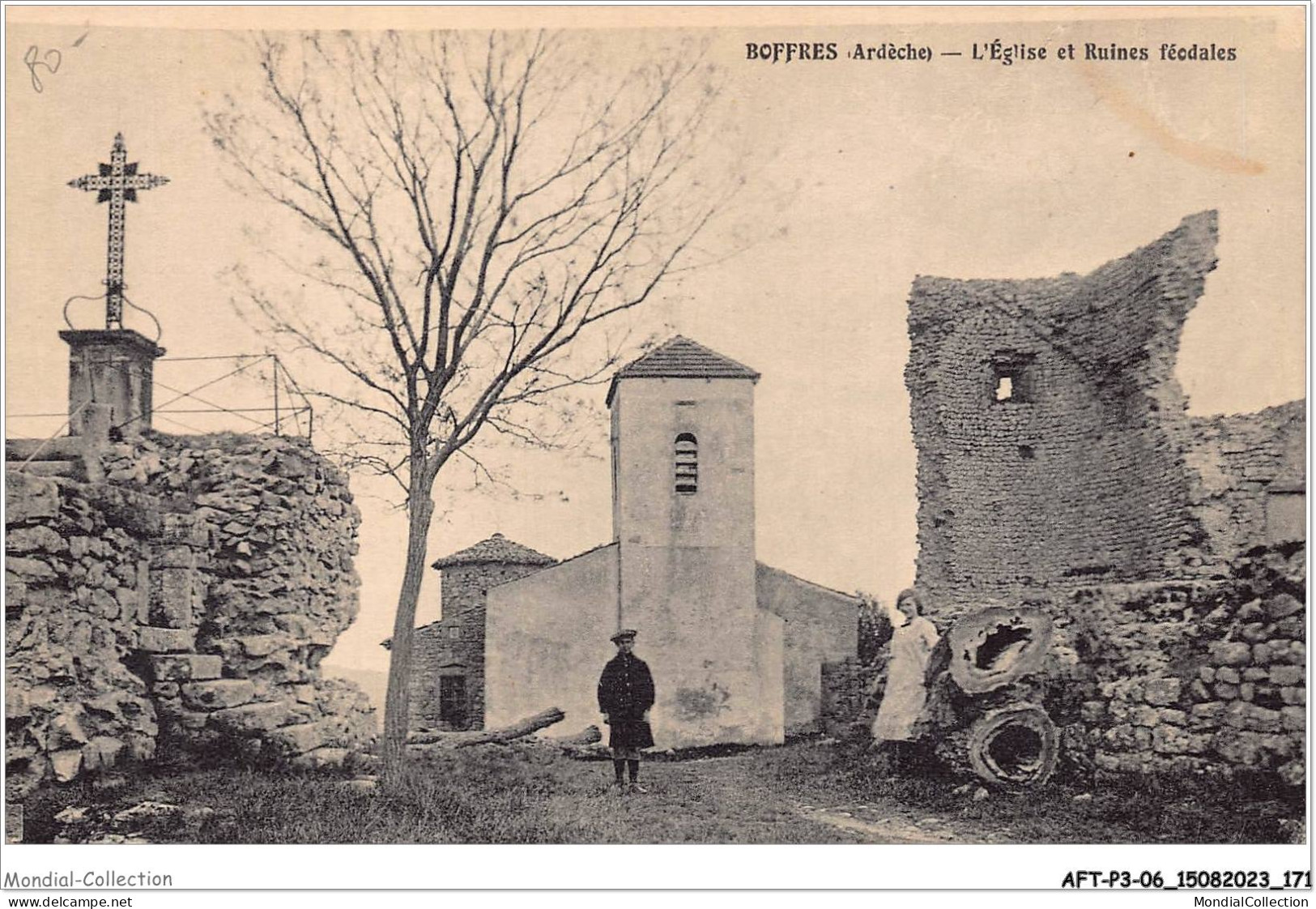 AFTP3-07-0293 - Boffres - L'église Et Ruines Féodales - Tournon