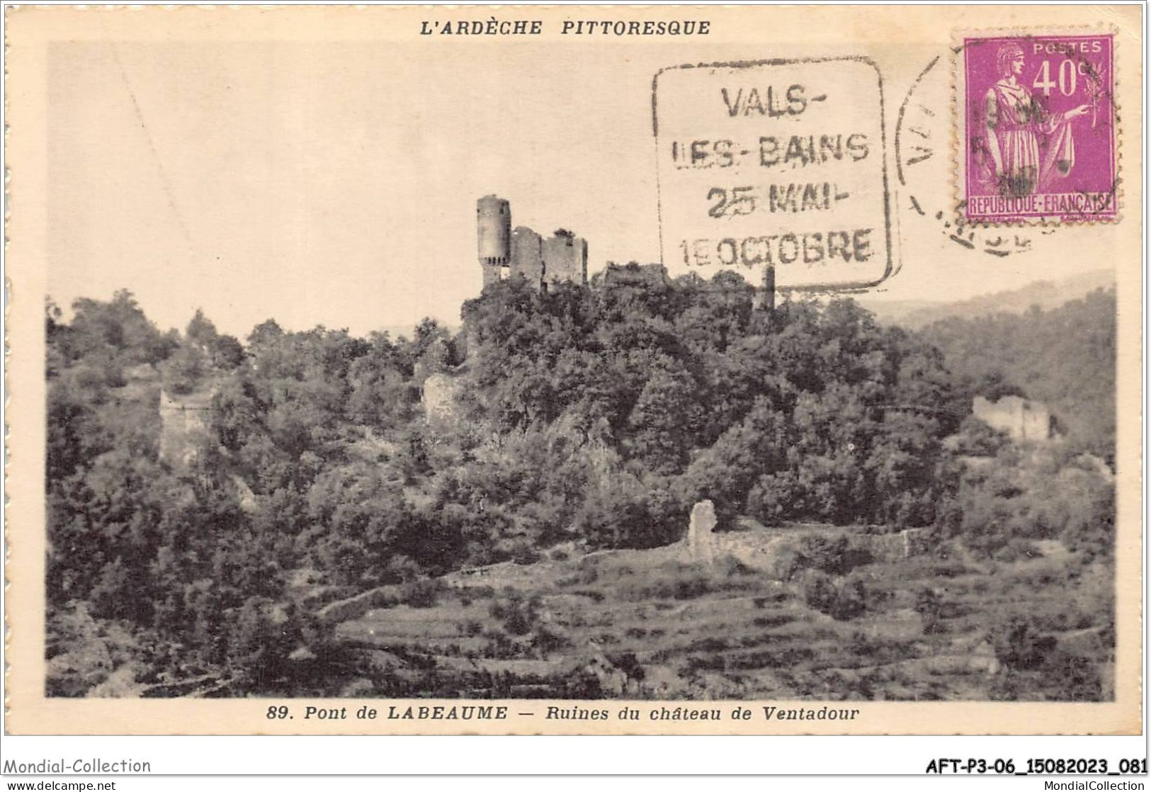 AFTP3-07-0248 - Pont De Labeaune - Ruines Du Chateau De Ventadour - Other & Unclassified