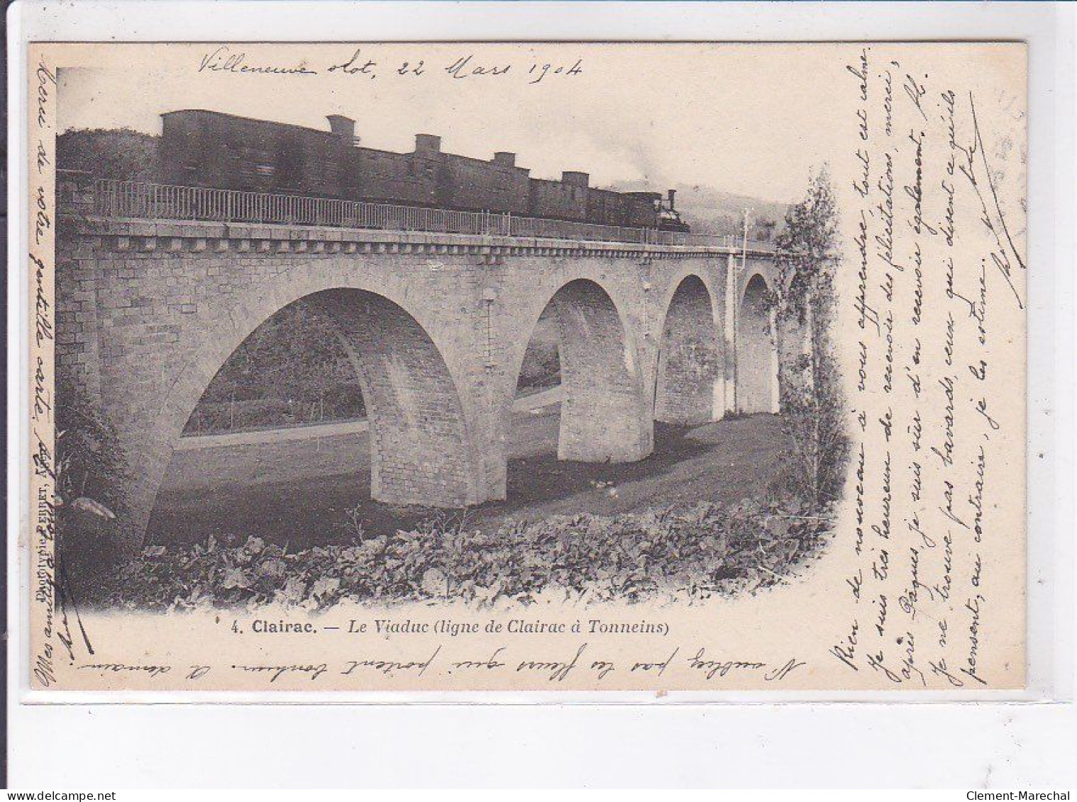 CLAIRAC: Le Viaduc, Ligne De Clairac à Tonneins - Très Bon état - Sonstige & Ohne Zuordnung