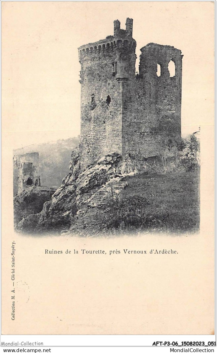 AFTP3-07-0233 - RUINES De La Tourette Près Vernoux D'ardèche - Vernoux