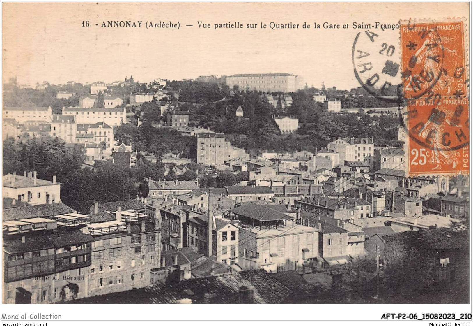 AFTP2-07-0206 - ANNONAY - Vue Partielle Sue Le Quartier De La Gare Et Saint Francois - Annonay