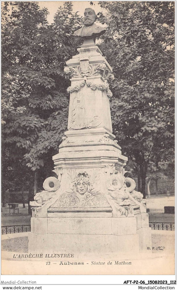 AFTP2-07-0157 - AUBENAS - Statue De Mathon - Aubenas
