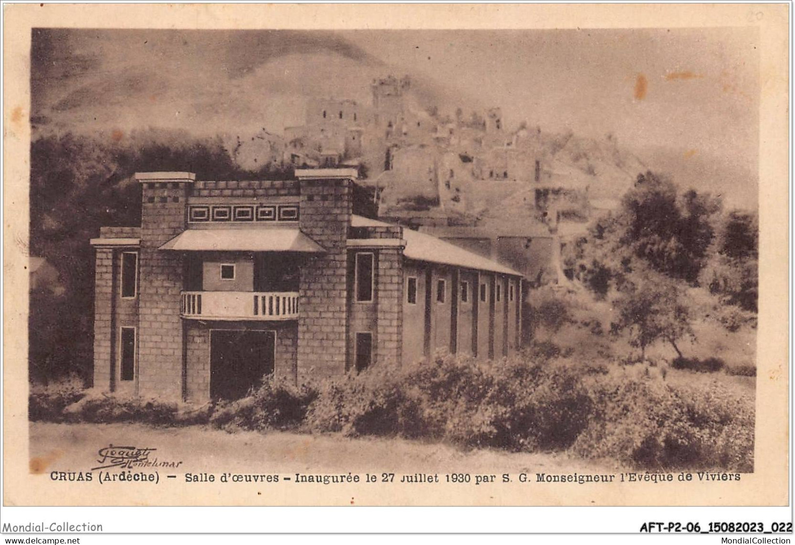 AFTP2-07-0112 - Cruas - Salle D'oeuvres-inaugurée Le 27 Juillet 1930 - Le Pouzin