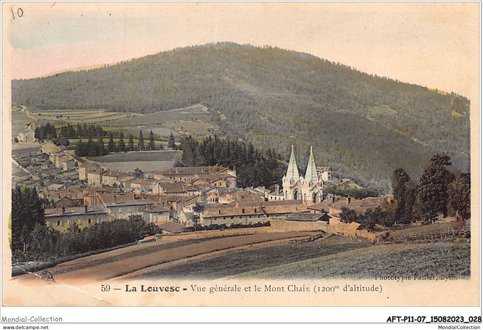 AFTP11-07-1022 - LA LOUVESC - Vue Générale Et Le Mont Chaix - La Louvesc