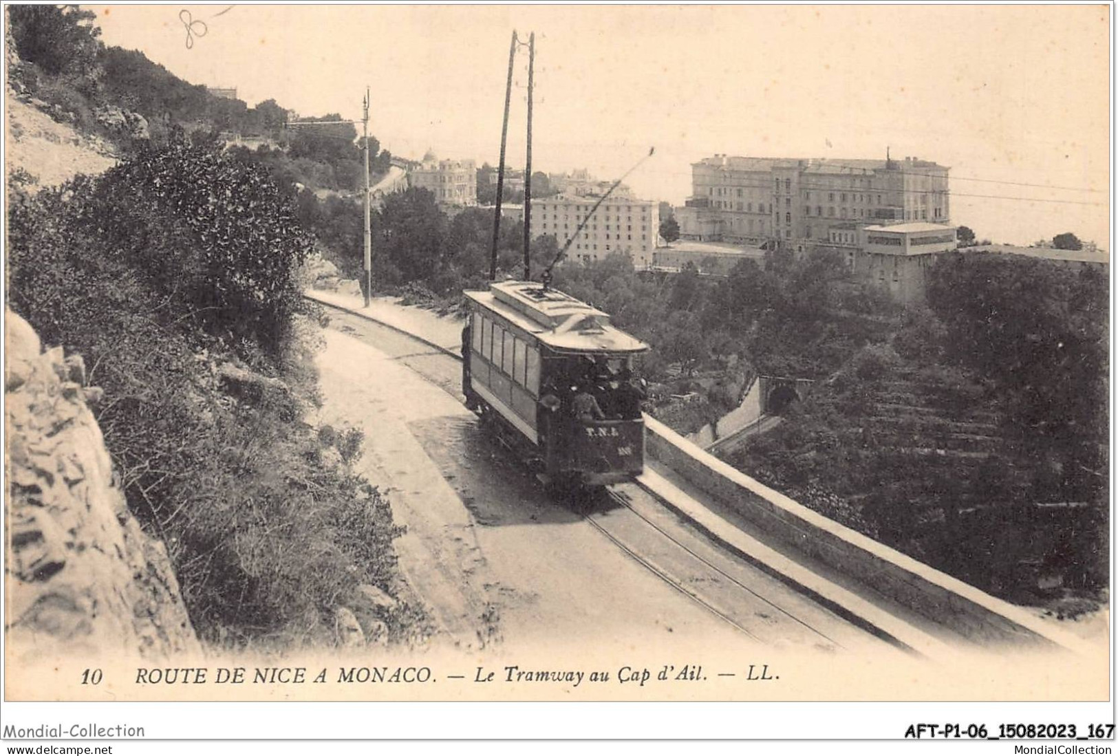 AFTP1-06-0085 - NICE - Route De Nice A Monaco - Le Tramway Au Cap D'ail - Transport (road) - Car, Bus, Tramway