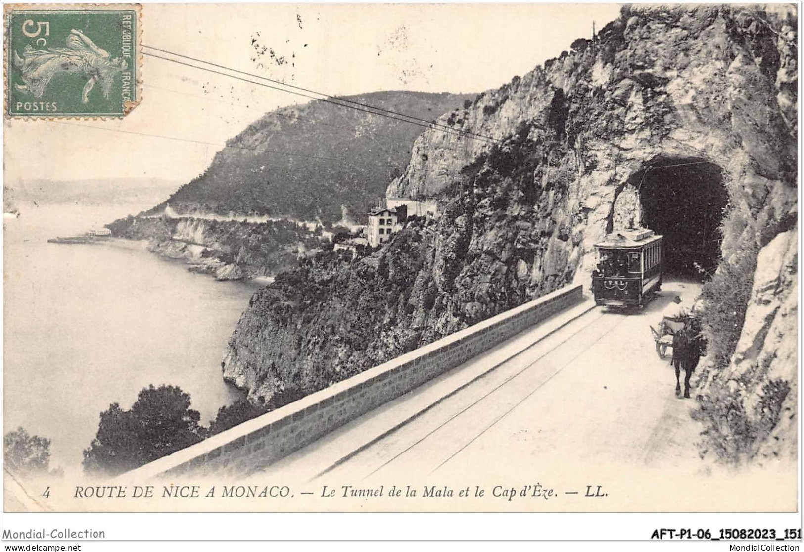 AFTP1-06-0077 - NICE - Route De Nice à Monaco - Le Tunnel Et La Cap D'èze - La Turbie