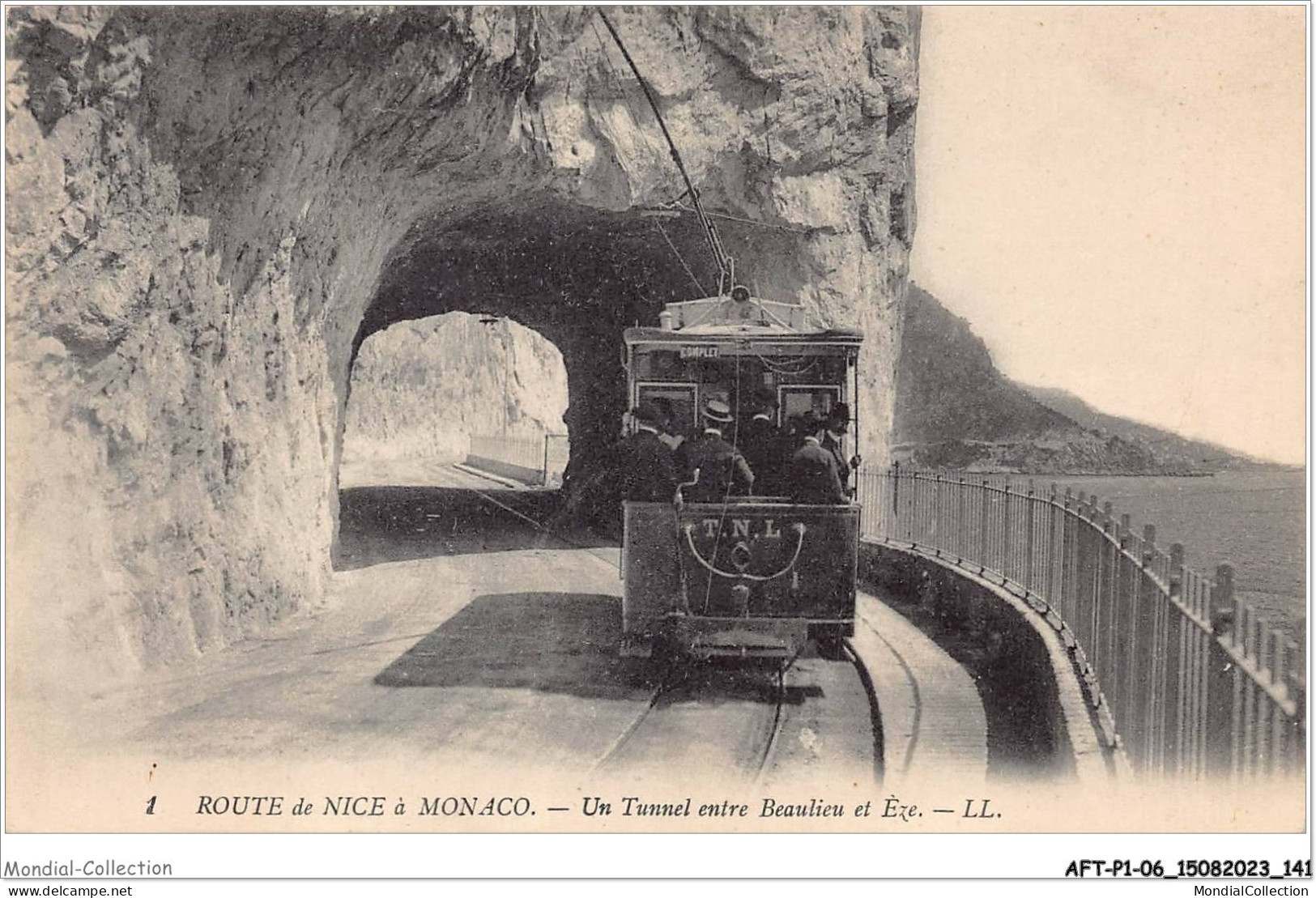 AFTP1-06-0072 - NICE - Route De Nice à Monaco - Un Tunnel Entre Bealieu Et éze TRAMWAY - Transport (road) - Car, Bus, Tramway