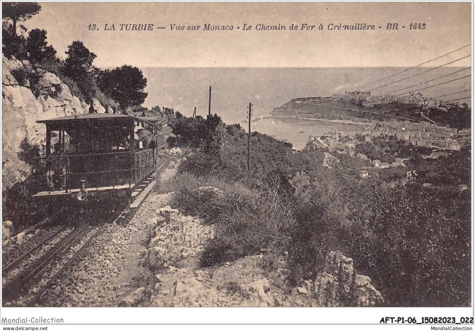 AFTP1-06-0012 - TURBIE - Vue Sur Monaco - Le Chemin De Fer à Crémaillère - La Turbie