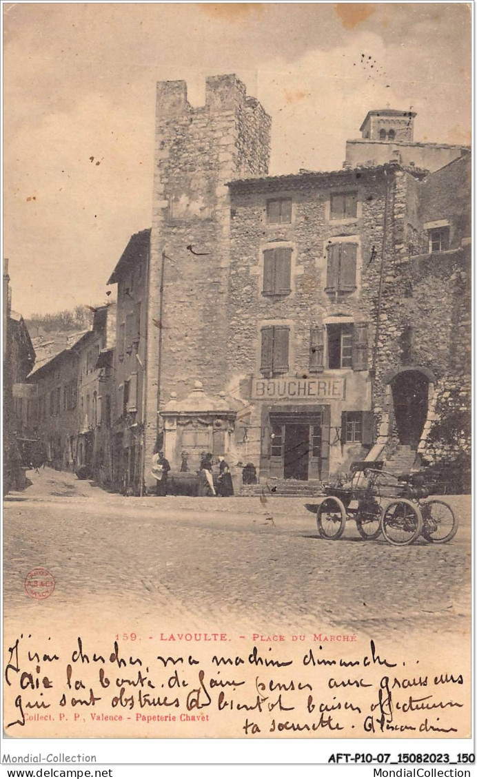 AFTP10-07-0999 - LAVOULTE - Place Du Marché BOUCHERIE - La Voulte-sur-Rhône