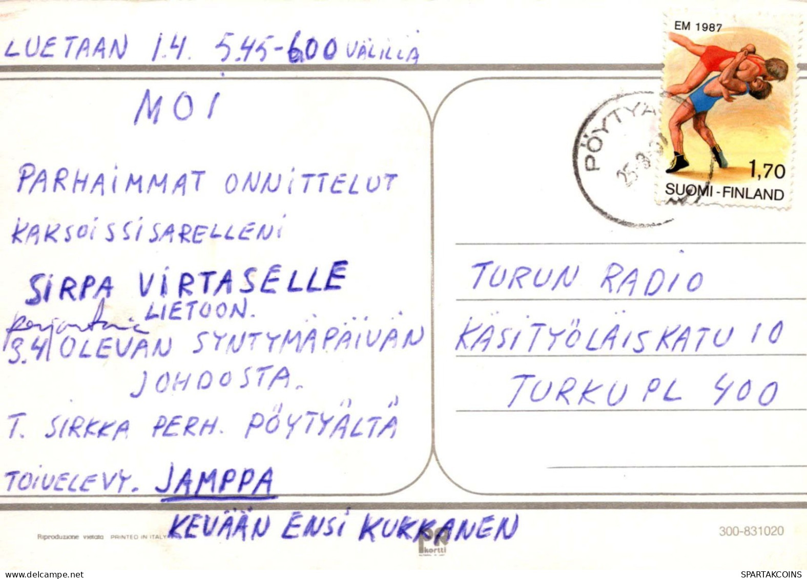 PASCUA HUEVO Vintage Tarjeta Postal CPSM #PBO202.A - Easter