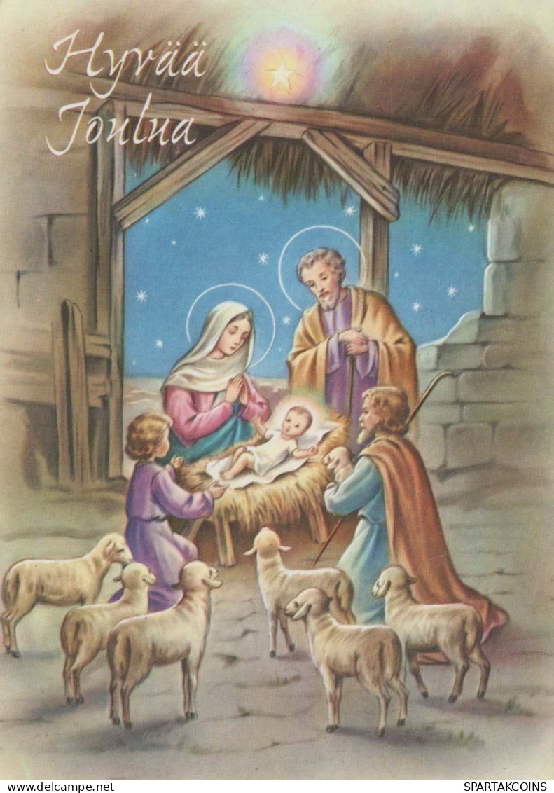 Virgen Mary Madonna Baby JESUS Christmas Religion Vintage Postcard CPSM #PBB802.A - Maagd Maria En Madonnas