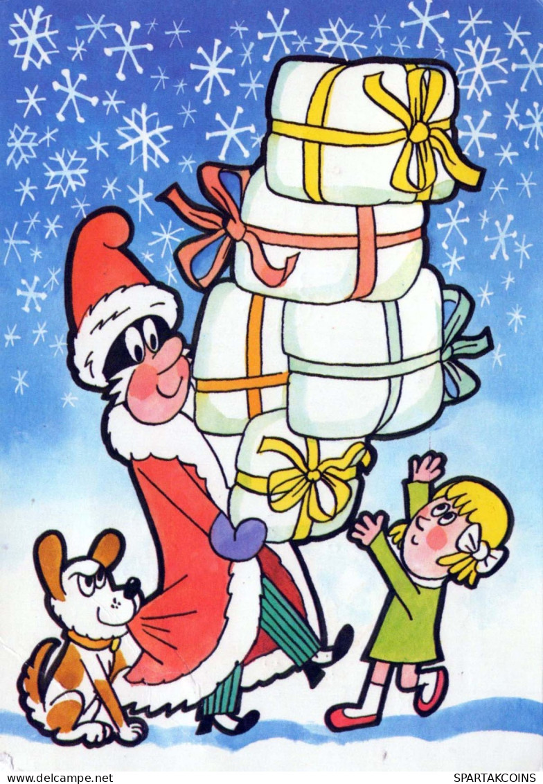 BABBO NATALE Buon Anno Natale Vintage Cartolina CPSM #PBB244.A - Santa Claus