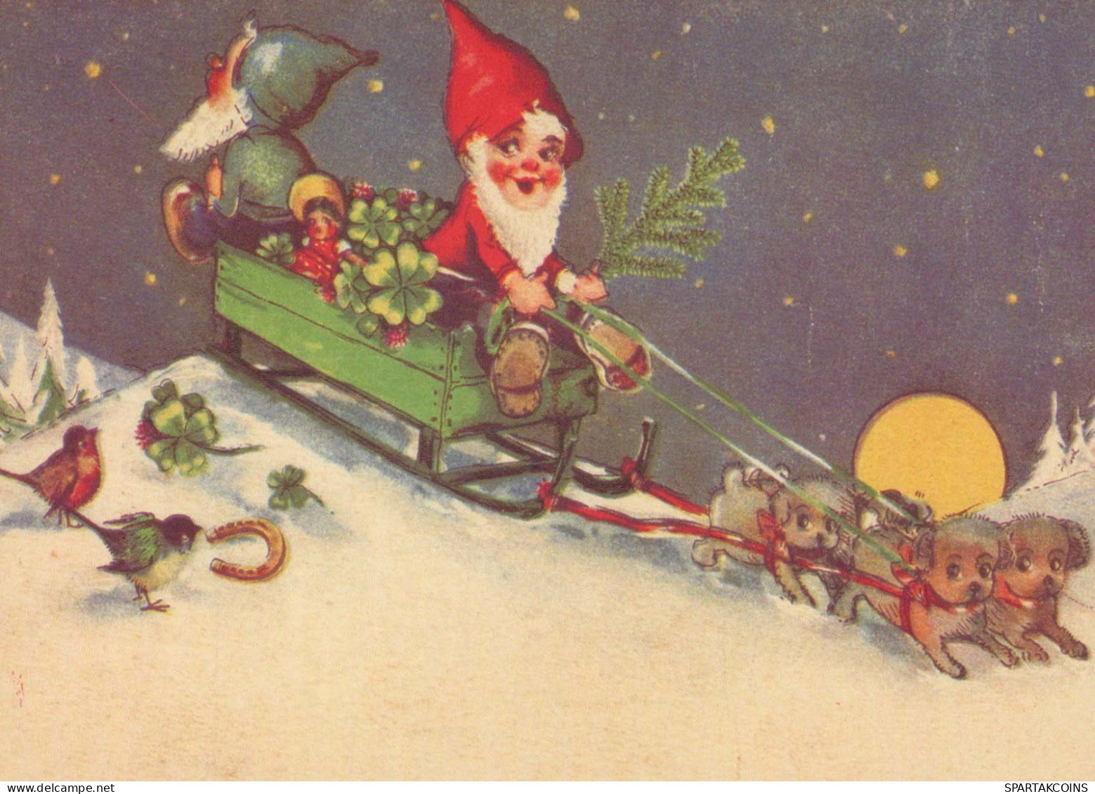 BABBO NATALE Buon Anno Natale Vintage Cartolina CPSM #PBB129.A - Santa Claus