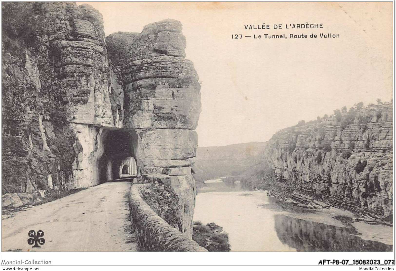 AFTP8-07-0777 - VALLON - Le Tunnel - Route De Vallon - Vallon Pont D'Arc