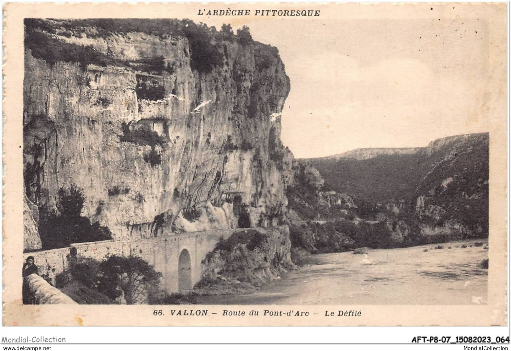 AFTP8-07-0773 - VALLON - Route Du Pont D'arc - Le Défile - Vallon Pont D'Arc