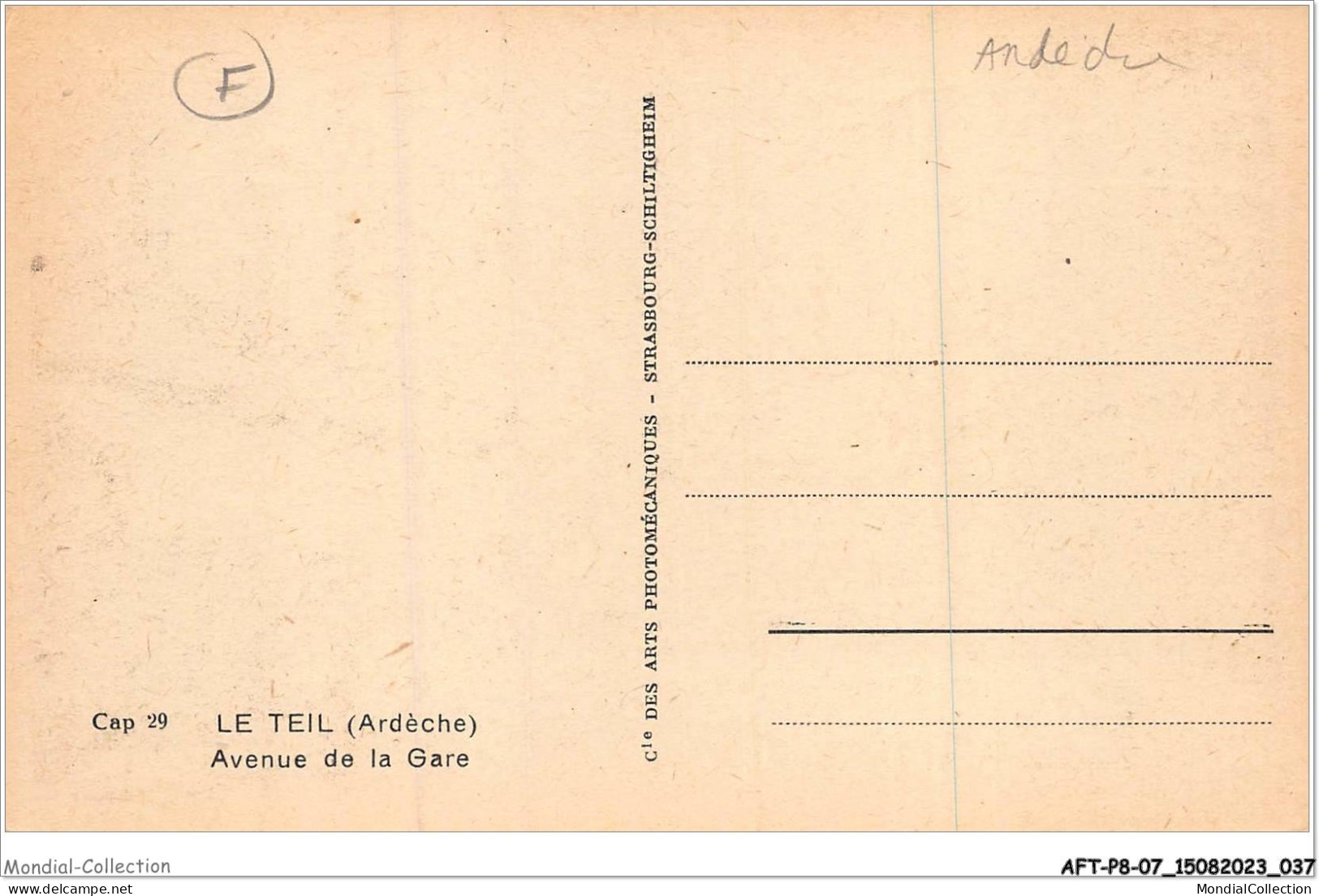 AFTP8-07-0759 - LE TEIL - Avanue De La Gare - Le Teil