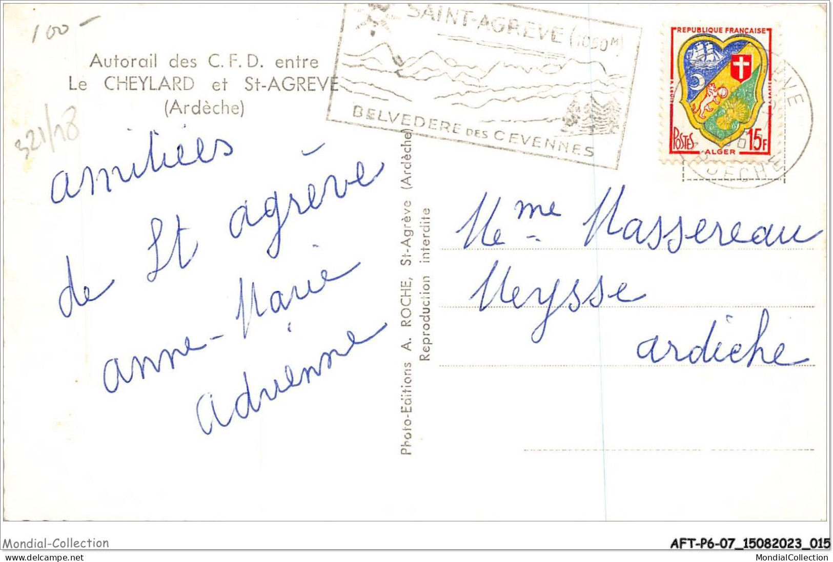 AFTP6-07-0514 - Autorail Des C F D Entre Le Cheylard Et St-agreve - Saint Agrève