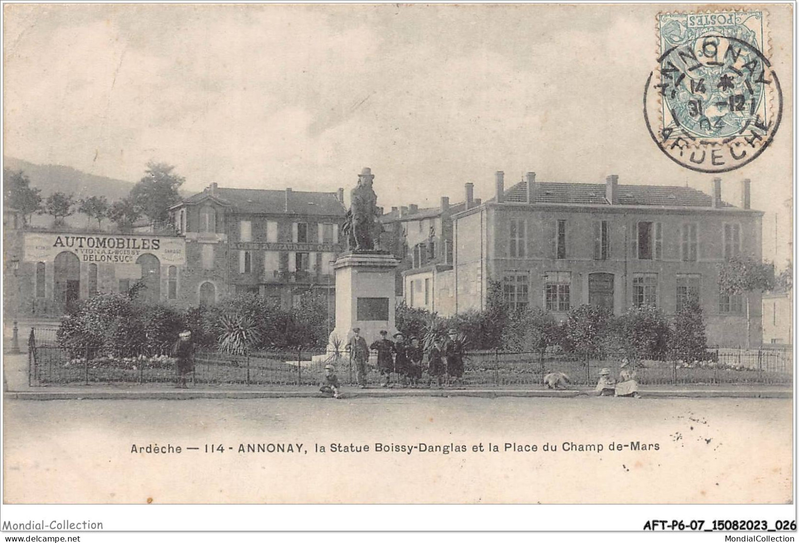 AFTP6-07-0520 - ANNONAY - La Statue Boissy-danglas Et La Place Du Champ De Mars - Annonay