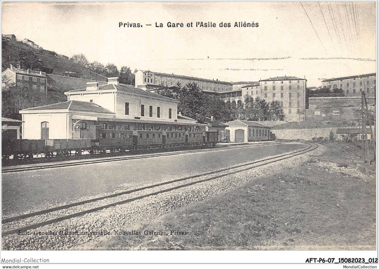 AFTP6-07-0513 - PRIVAS - La Gare Et L'ASILE Aliénés GARE TRAIN - Privas