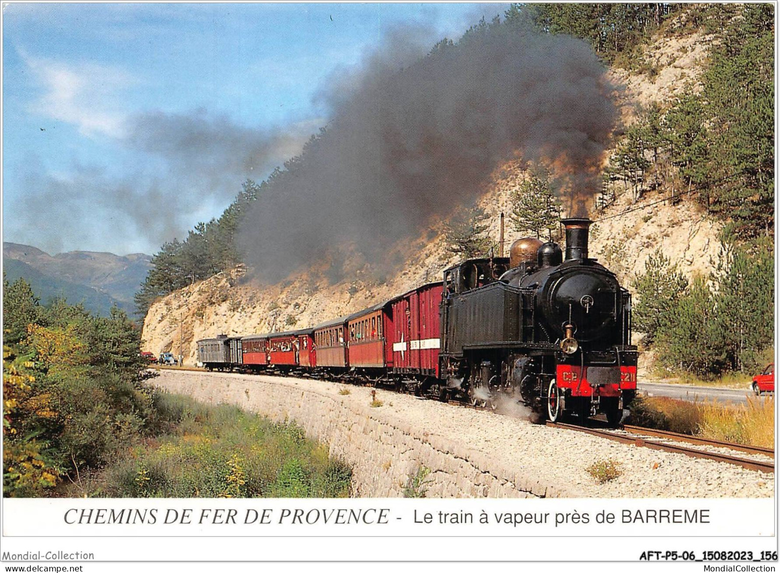 AFTP5-06-0499 - Chemins De Fer De Provence - Le Train à Vapeur Pres De Barreme - Autres & Non Classés