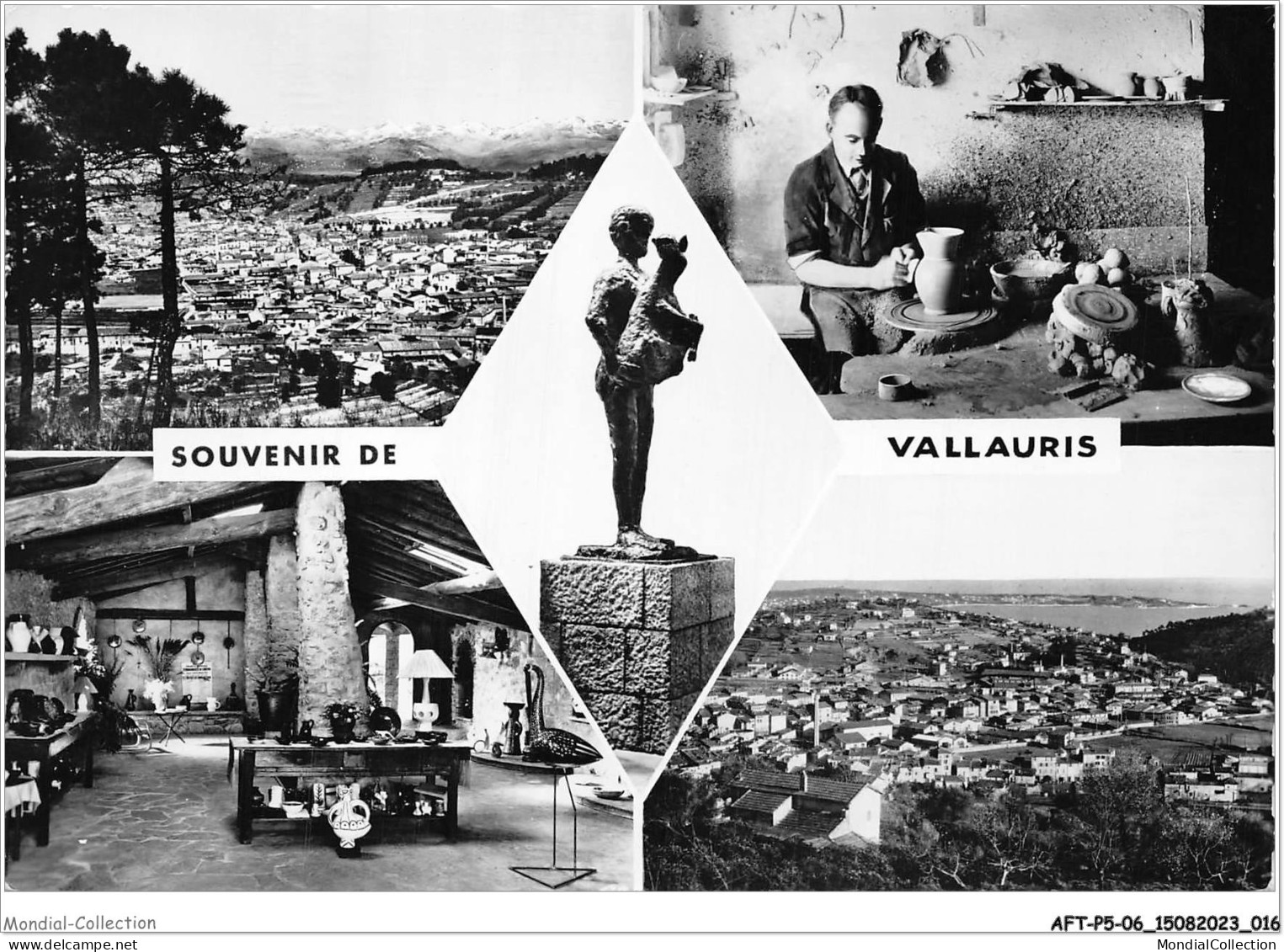AFTP5-06-0429 - VALLAURIS - Vue Générale Tourneur  - L'homme Au Mouton - Vallauris