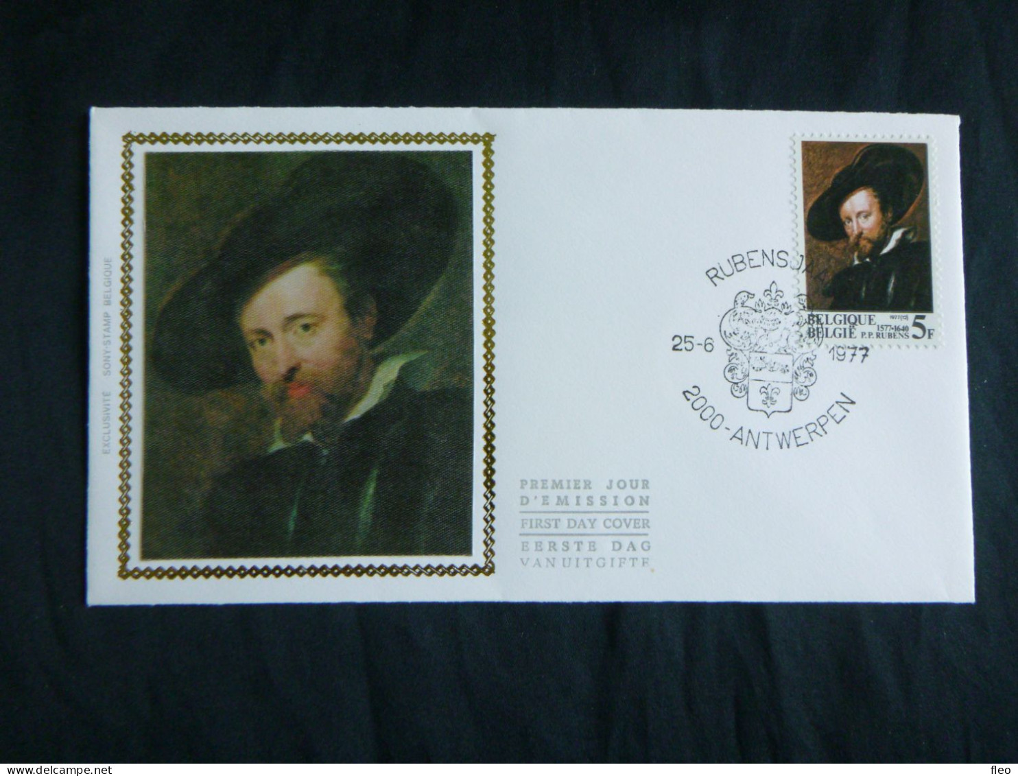 1977 1860 FDC Zijde/soie ( Antwerpen) : " Pieter-Paul Rubens (1577-1640) - 1971-1980