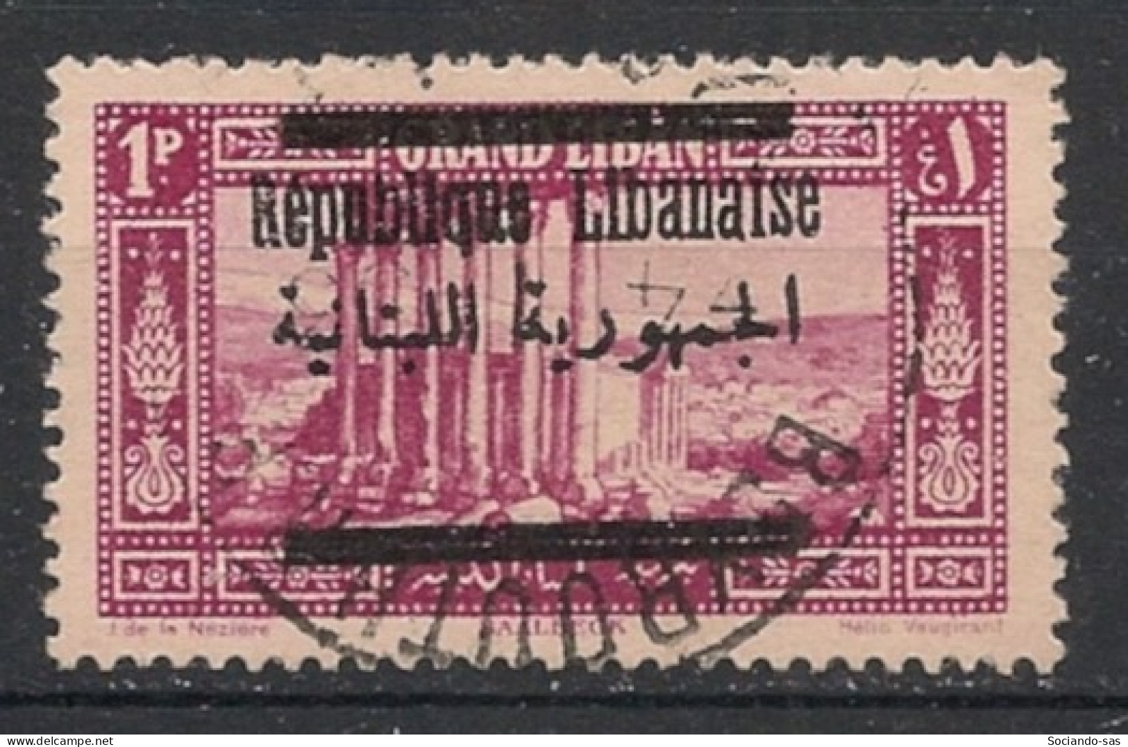 GRAND LIBAN - 1928 - N°YT. 100 - Baalbeck 1pi Rose-lilas - Oblitéré / Used - Oblitérés