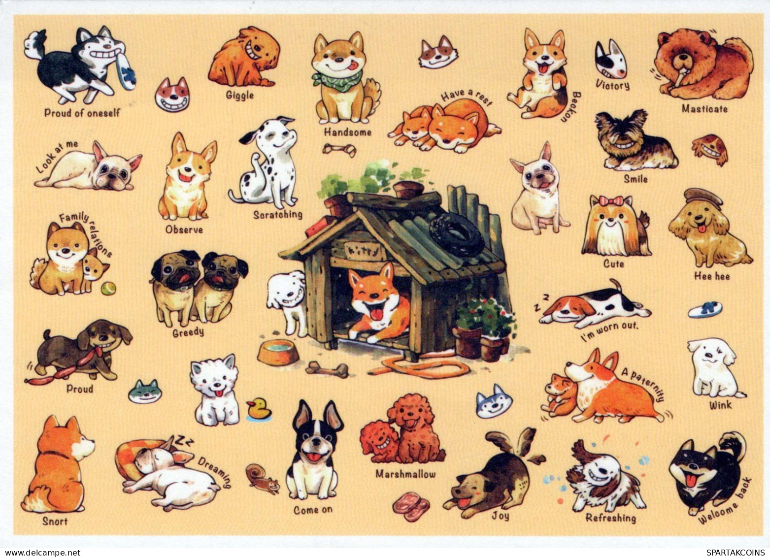 CANE Animale Vintage Cartolina CPSM #PBQ350.A - Dogs