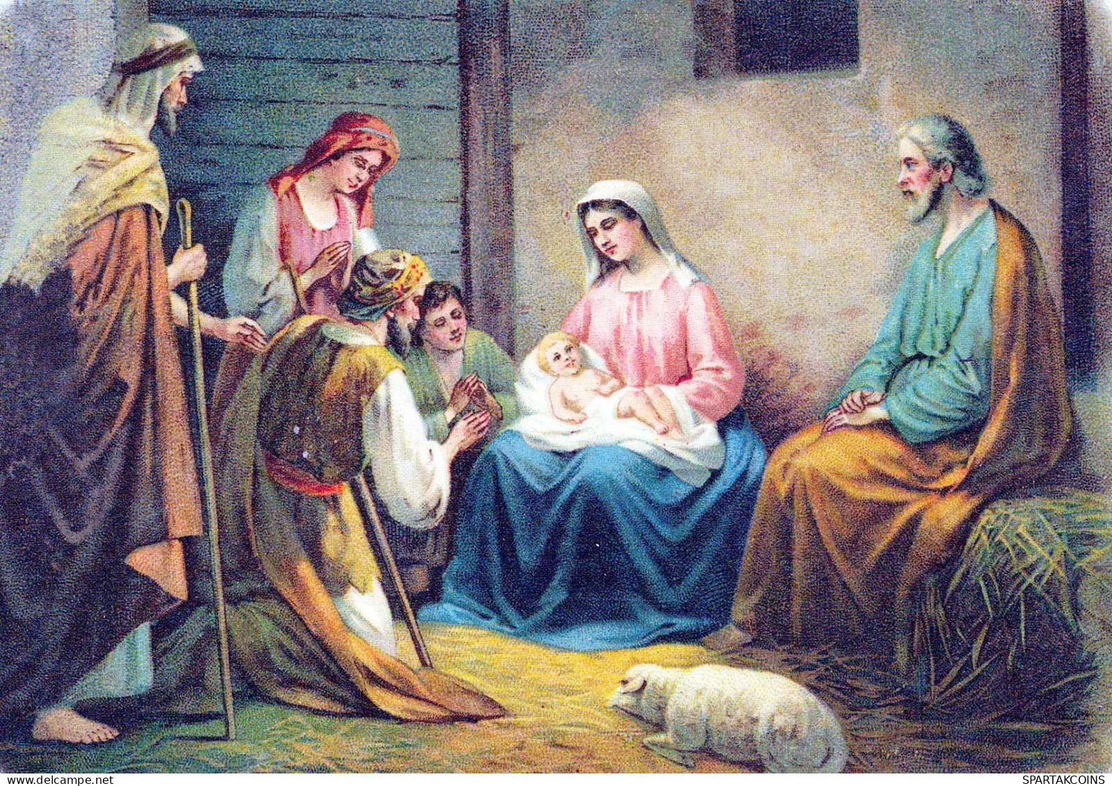 Vierge Marie Madone Bébé JÉSUS Noël Religion Vintage Carte Postale CPSM #PBP890.A - Vierge Marie & Madones