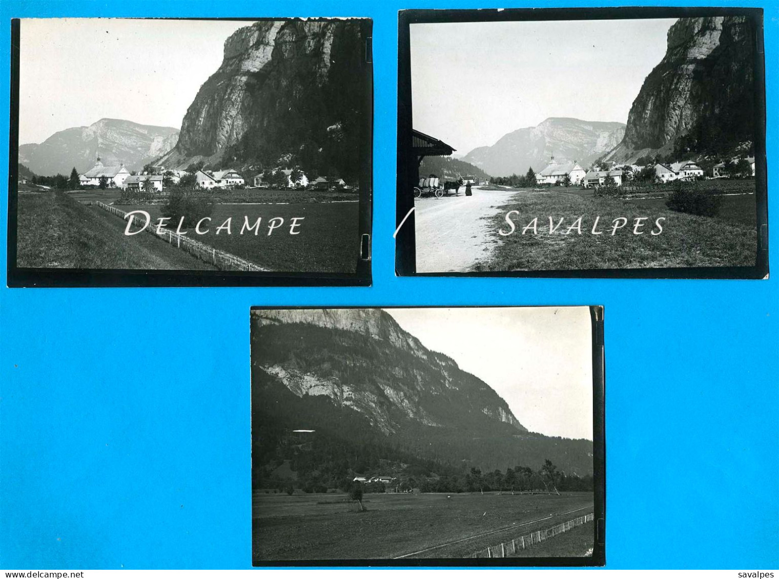 Haute-Savoie Vallée De L’Arve * Magland Secteur De La Gare (ligne Cluses Sallanches) * 3 Photos Vers 1907 - Places