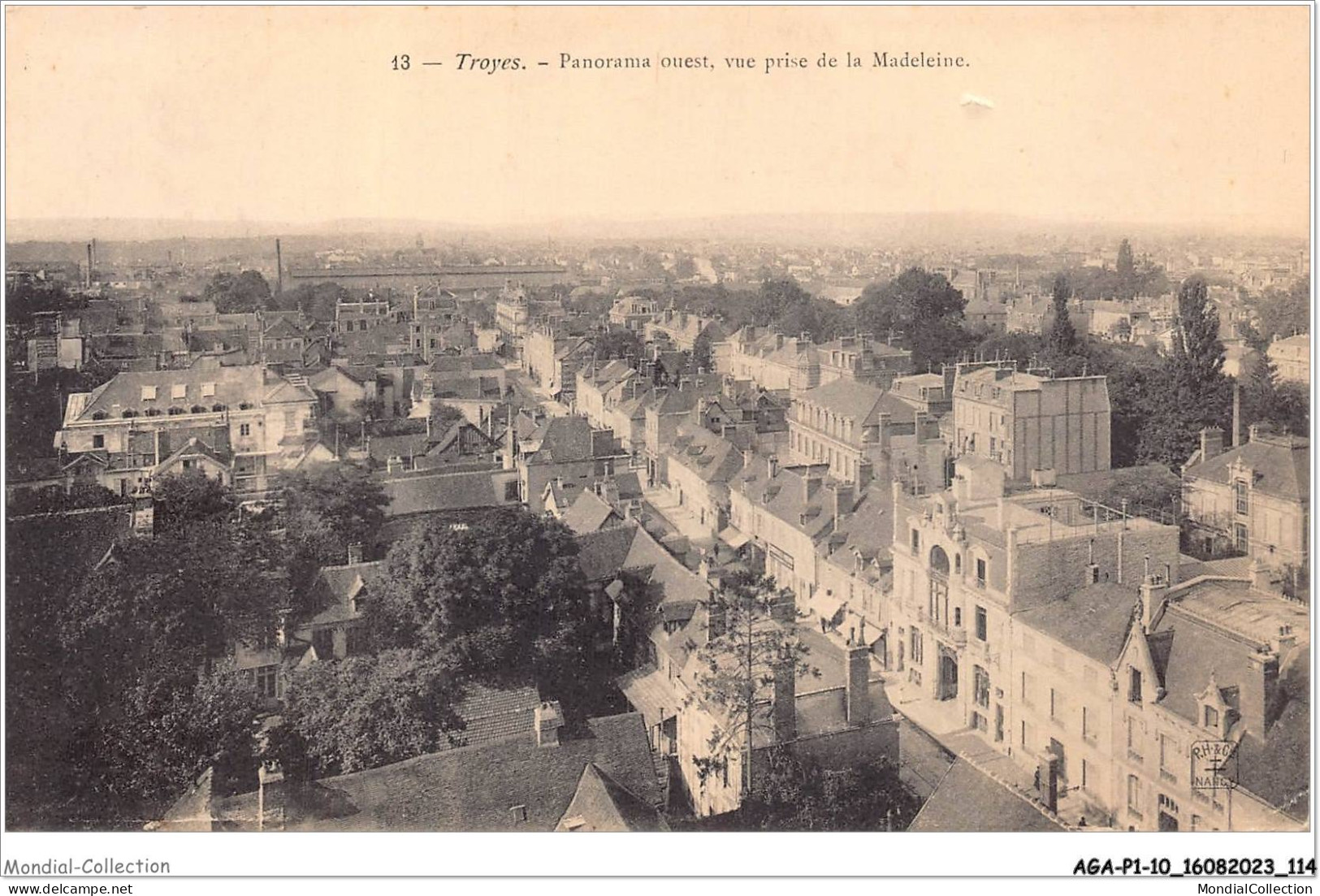 AGAP1-10-0058 - TROYES - Panorama Ouest - Vue Prise De La Madeleine  - Troyes