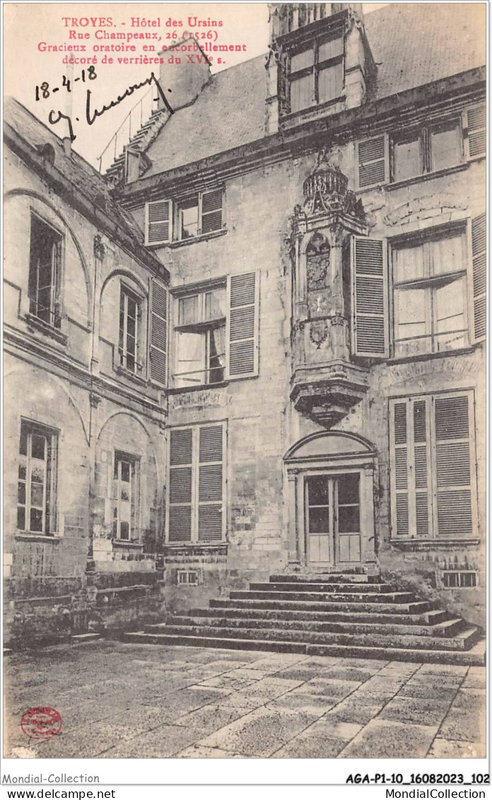 AGAP1-10-0052 - TROYES - Hôtel Des Ursins - Rue Champeaux  - Troyes