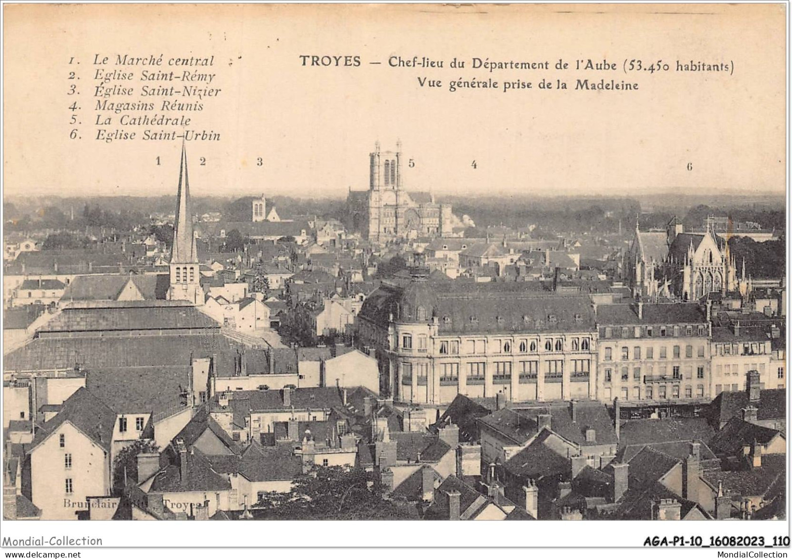 AGAP1-10-0056 - TROYES - Chef-lieu Du Département De L'aube - Vue Générale Prise De La Madeleine  - Troyes