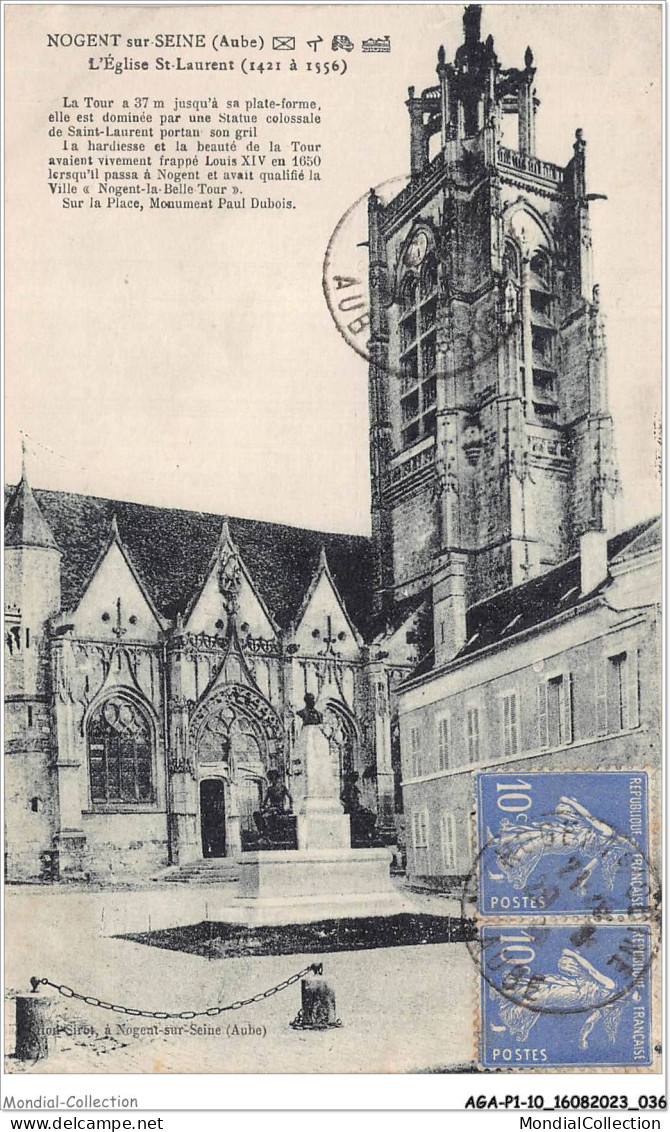AGAP1-10-0019 - NOGENT SUR SEINE - L'église St-laurent  - Nogent-sur-Seine