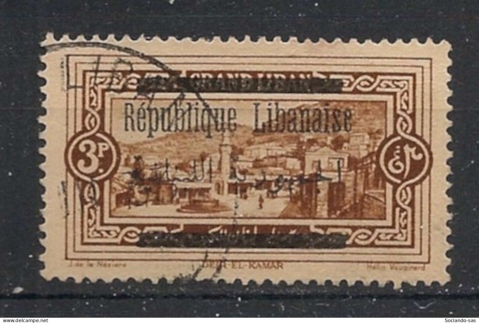GRAND LIBAN - 1928 - N°YT. 103 - El Kamar 3pi Brun - Oblitéré / Used - Used Stamps
