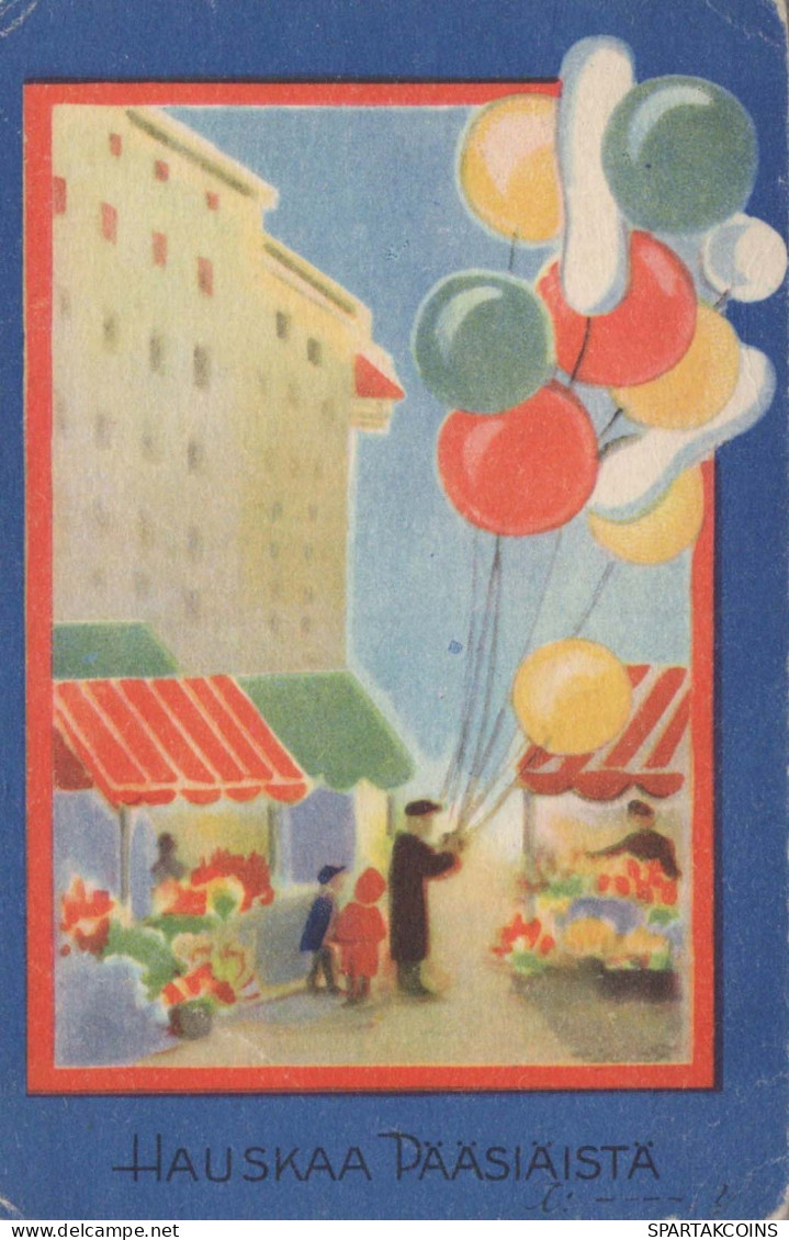 PASCUA NIÑOS HUEVO Vintage Tarjeta Postal CPA #PKE347.A - Pâques